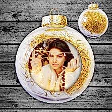 Шарик ёлочный с фото